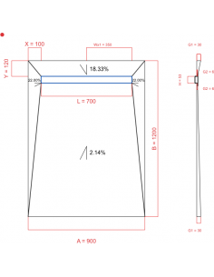 Showerlay Wiper 4 way 900 x...