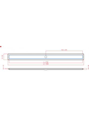 Linear drain Wiper 1750 mm Premium...