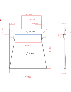 Showerlay Wiper 4 way 850 x...