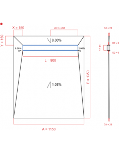Showerlay Wiper 4 way 1150...