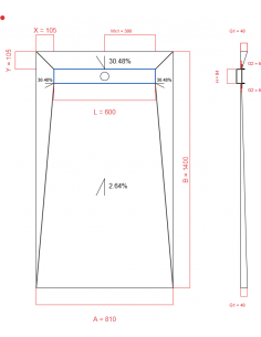 Showerlay Wiper 4 way 810 x...