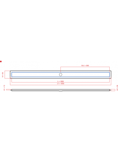 Linear drain Wiper 1800 mm Premium...