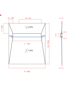 Showerlay Wiper 4 way 900 x...