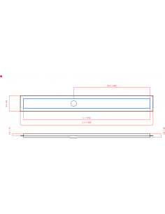 Linear drain Wiper 1132 mm...