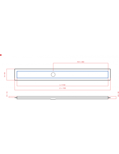 Linear drain Wiper 1132 mm Premium...