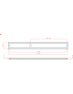 Linear drain Wiper 1234 mm...