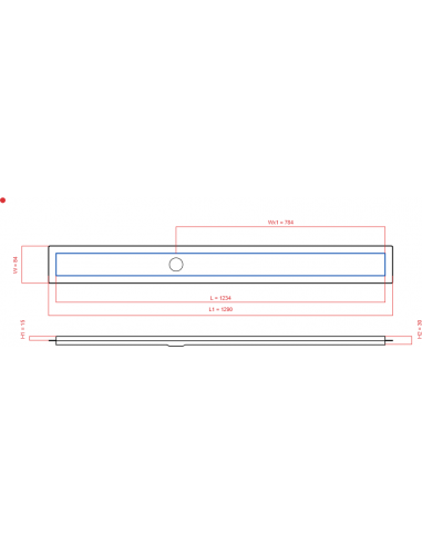 Linear drain Wiper 1234 mm Premium...