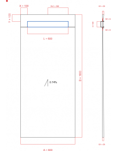 Showerlay Wiper 1 way 800 x...