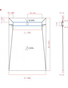 Showerlay Wiper 4 way 900 x...
