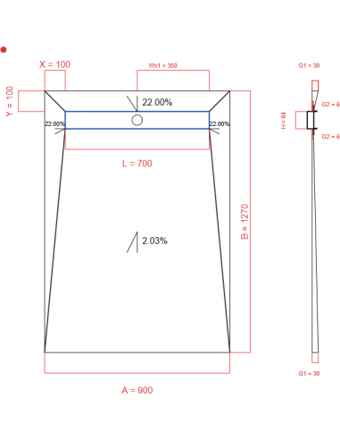 Showerlay Wiper 4 way 900 x 1270 mm...