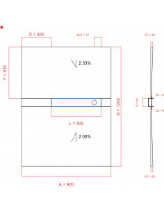 Showerlay Wiper 2 way 900 x...