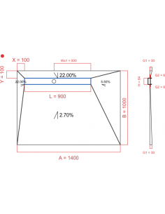Showerlay Wiper 4 way 1400...