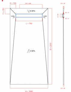 Showerlay Wiper 4 way 1000...