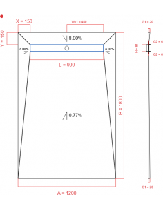 Showerlay Wiper 4 way 1200...