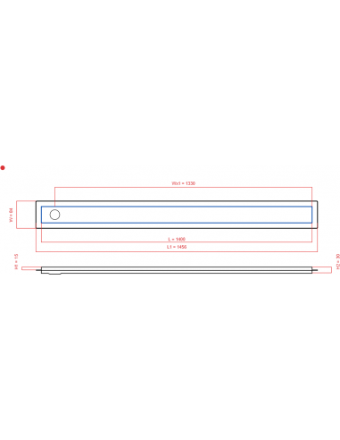 Linear drain Wiper 1400 mm Premium...