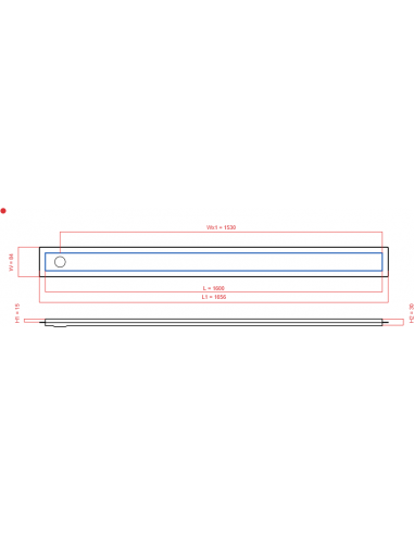 Linear drain Wiper 1600 mm Premium...