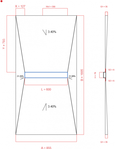 Resinbase Wiper 4 way 855 x 1665 mm...