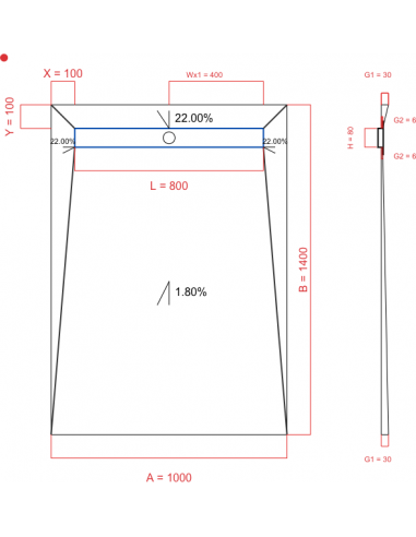 Showerlay Wiper 4 way 1000 x 1400 mm...