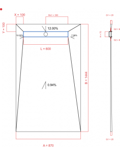 Showerlay Wiper 4 way 870 x...