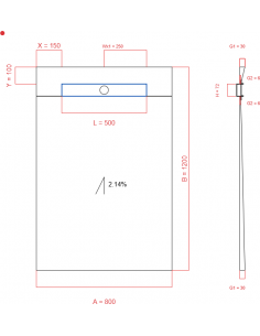 Showerlay Wiper 1 way 800 x...