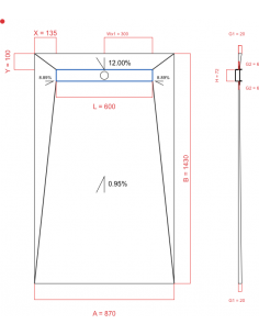 Showerlay Wiper 4 way 870 x...