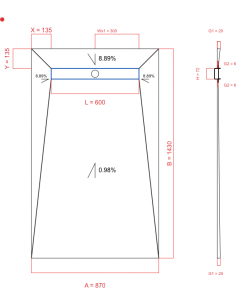 Showerlay Wiper 4 way 870 x...