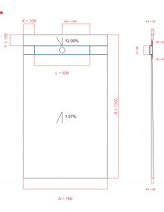 Showerlay Wiper 2 way 760 x...