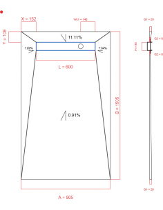 Showerlay Wiper 4 way 905 x...