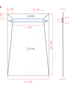Showerlay Wiper 4 way 1200...