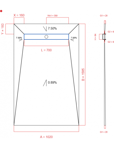 Showerlay Wiper 4 way 1020 x 1585 mm...