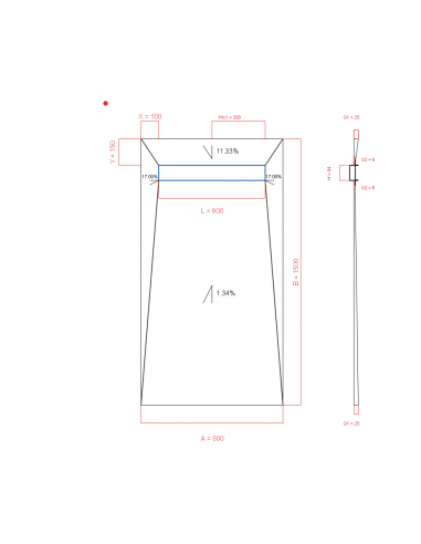 Showerlay Wiper 4 way 800 x 1500 mm...