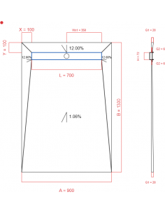 Showerlay Wiper 4 way 900 x...