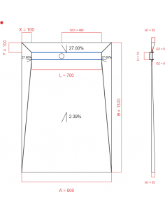 Showerlay Wiper 4 way 900 x...