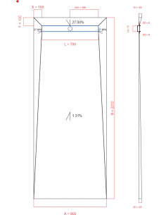 Showerlay Wiper 4 way 900 x...