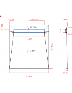 Showerlay Wiper 4 way 900 x...