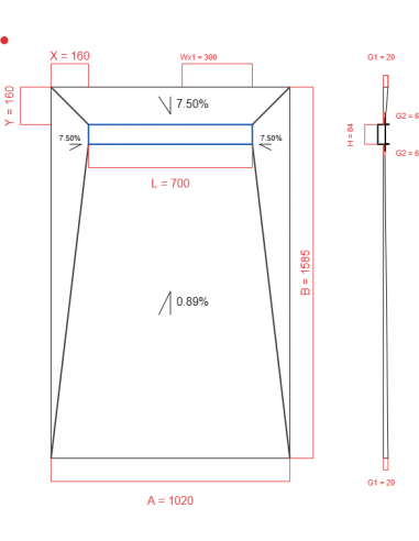 Showerlay Wiper 4 way 1020 x 1585 mm...