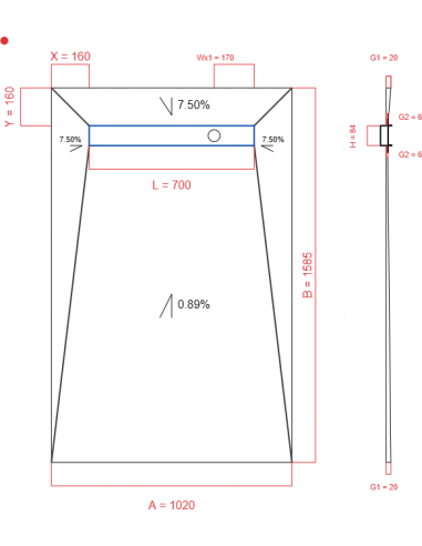 Showerlay Wiper 4 way 1020 x 1585 mm...
