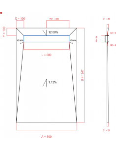 Showerbase Wiper 4 way 800...