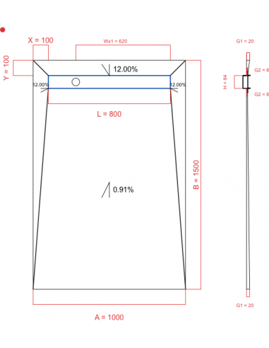 Showerlay Wiper 4 way 1000 x 1500 mm...
