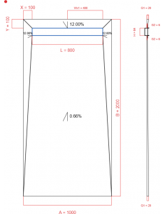 Showerlay Wiper 4 way 1000...
