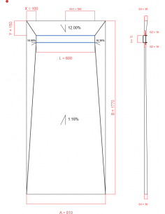 Showerlay Wiper 4 way 810 x...
