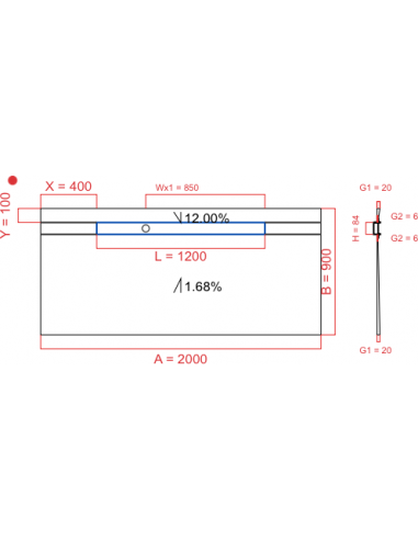 Showerlay Wiper 2 way 2000 x 900 mm...