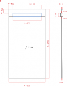 Showerlay Wiper 1 way 900 x...
