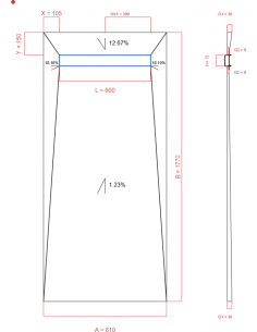 Showerlay Wiper 4 way 810 x...