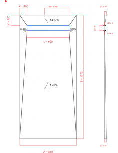 Showerlay Wiper 4 way 810 x...