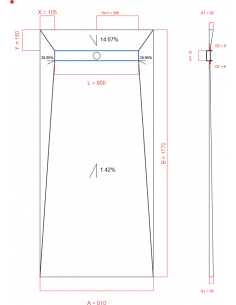 Showerlay Wiper 4 way 810 x...