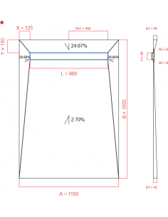 Showerlay Wiper 4 way 1150...