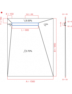 Showerlay Wiper 4 way 1560...