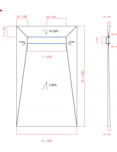 Showerlay Wiper 4 way 780 x...
