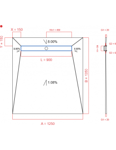 Showerlay Wiper 4 way 1250...